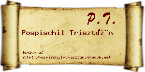 Pospischil Trisztán névjegykártya